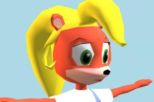 Coco Bandicoot Crash-Bandicoot, crash, bandicoot, cartoon-character, toony, cartoon, character